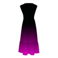 thumbnail image 5 of 2024 Longues Robes Maxi à Bretelles Spaghetti pour Femmes Été, Robes Maxi Sans Manches à Dégradé pour Femmes Grande Taille, Robes d'Été Décontractées à Col Rond pour la Plage, Robe Maxi Fluide à Étages pour Femmes, 5 of 5
