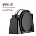 thumbnail image 4 of Chefman Rotating Belgian Waffle Maker, 180° Flip Iron w/ Non-Stick Plates, Adjustable Timer, Locking Lid, & Drip Plate, Space Saving Storage, Mess-Free Breakfast, Stainless Steel/Black, 4 of 5