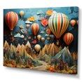 thumbnail image 2 of Designart art Mural Surdimensionné de Montgolfière, art Mural de Montgolfière, composition Colorée de Montgolfière, art Mural Moderne Multicolore sur Toile, 32x24 Pouces, 2 of 5