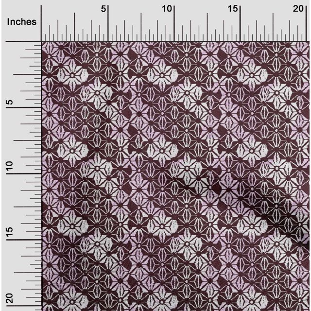 oneOone Polyester Lycra Fabric Check Kasuri Print Sewing Fabric BTY 56 Inch Wide