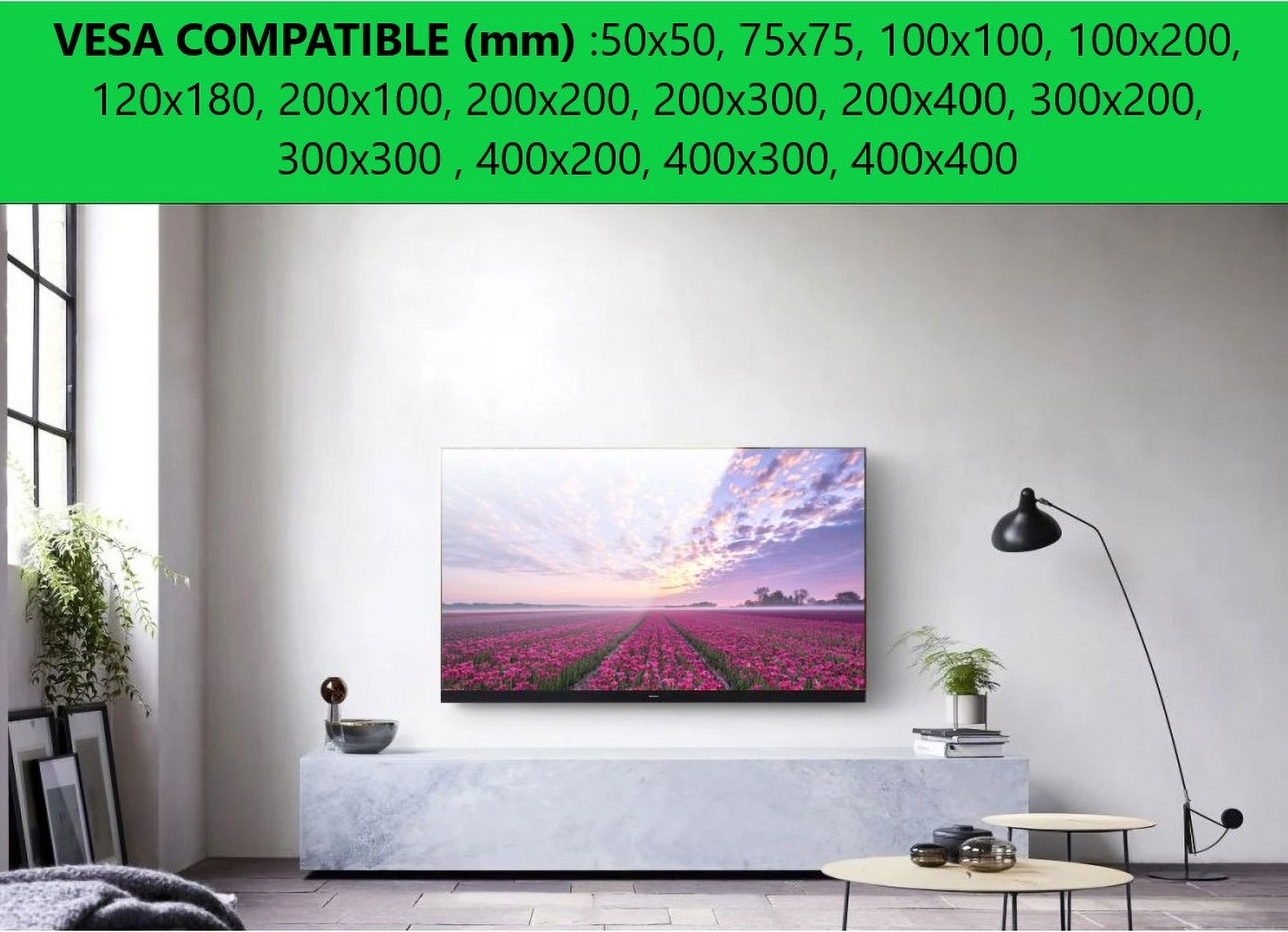Techly Support mural inclinable pour téléviseur LCD/LED de 23" à 55" Inclinaison +/-15° VESA jusqu'à 400x400 mm Capacité de charge jusqu'à 60 kg, Noir