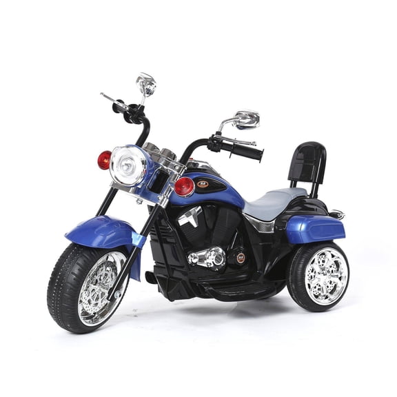 Freddo Tricycle Électrique pour Enfants 6 V Style Chopper, Marche avant et Marche Arrière, Lumière DEL, Musique, 3 à 6 Ans, Bleu