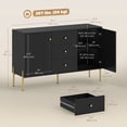 thumbnail image 3 of HOMCOM 47" Buffet Cabinet with 3 Drawers and 2 Doors Modern Sideboard Black, 3 of 10