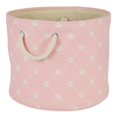 thumbnail image 1 of Design Imports CAMZ14256 Polyester Trellis Paw Round Pet Bin, Pink - Small, 1 of 4