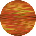 thumbnail image 1 of Ahgly Company Tapis Rond Lavable en Machine Intérieur Transitionnel Orange Néon, 5 Pieds Rond, 1 of 7
