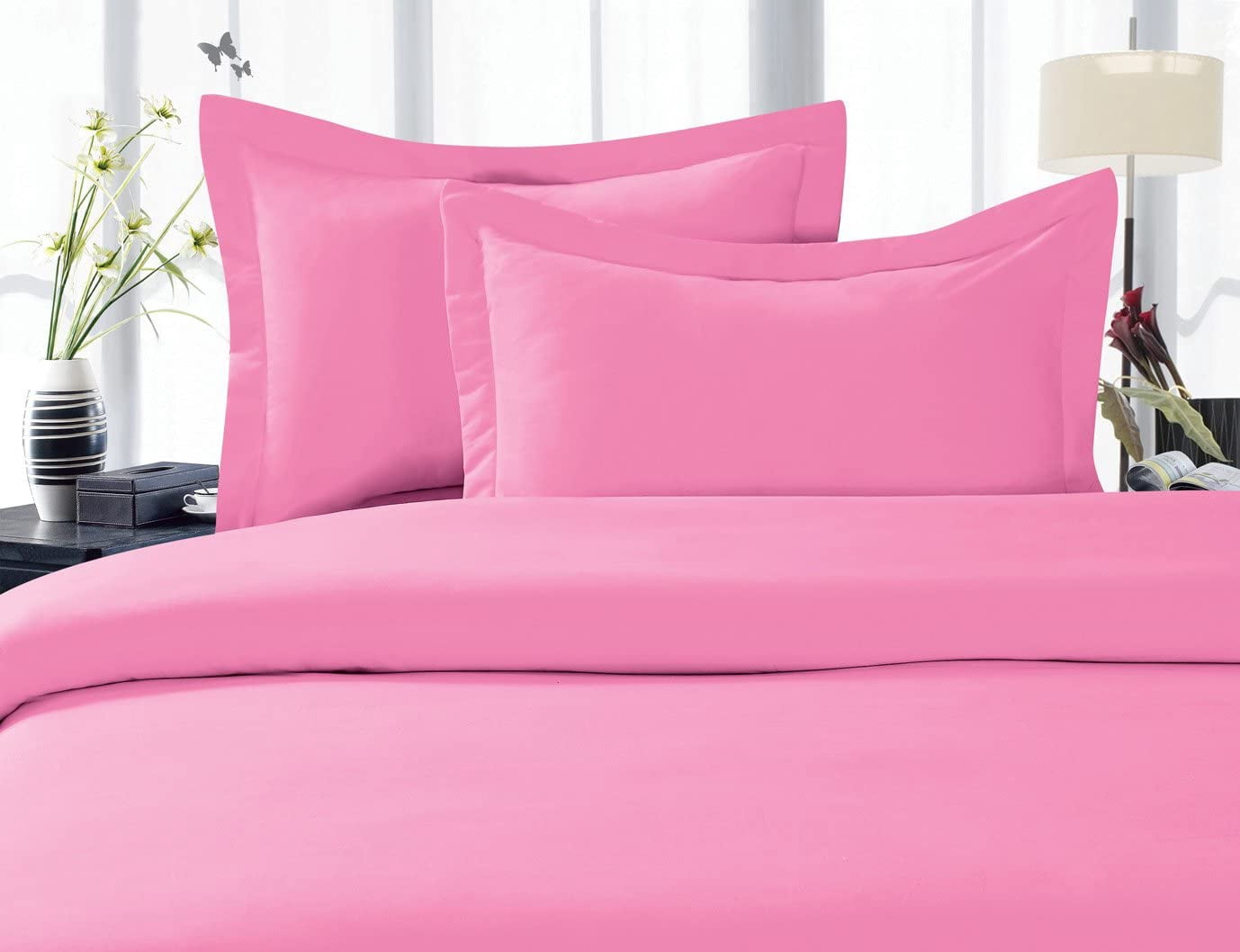 800 Thread Count 100% Egyptian Cotton 5 Piece Duvet Set with Zipper Closure & Corner 5 Pc Duvet Set Solid Pattern