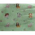 thumbnail image 4 of oneOone Georgette Viscose Fabric Grass & Puppies Dog Printed Craft Fabric BTY 42 Inch Wide, 4 of 4