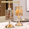 thumbnail image 2 of tamizeot Durable Glass Storage Crystal Glass Covered Storage Jar For Easy Cleaning Silver Trumpet, 2 of 5