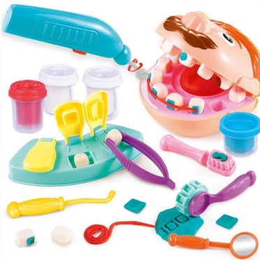 Ensemble de Jeu 2-en-1 Docteur et Dentiste pour Enfants : Sac de Transport, Pédiatre et Infirmière, Incluant 17 Accessoires avec Lumières et Sons