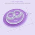 thumbnail image 3 of DEBGFS Silicone Suction Toddler Plates DIY Complementary Food Placemat Suction Cup for Baby Children, Children DIY Plates,Divided Toddler Plates-First Foods   Self-Feeding,Purple, 3 of 7