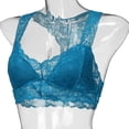 thumbnail image 4 of Comfy Bralettes for Women Full-Coverage Bra Feature V-Neck Training Bra Style W-1818 Blue S, 4 of 7