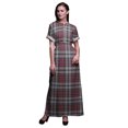 thumbnail image 1 of Bimba Rayon Gingham Check Womens Printed Side Slit SummerDressLong Maxi Gown-Large, 1 of 6