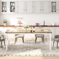 thumbnail image 3 of BeesClover Dining Table for 6-8 Person Farmhouse Large Rectangular Kitchen Tables Mid-Century Modern Kitchen Table with Sturdy Metal Legs for Small Kitchens, Dining Office Areas, 3 of 5
