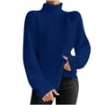 thumbnail image 1 of Yuyuzo Womens Winter Fall Sweater Solid Color Turtleneck Cable Knit Long Sleeve Sweaters Pullover Tops, 1 of 6