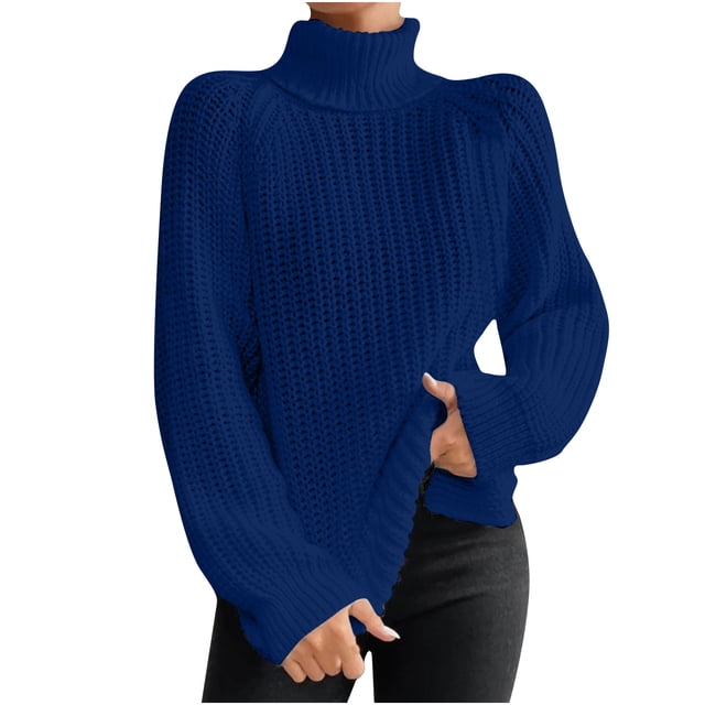 Yuyuzo Womens Winter Fall Sweater Solid Color Turtleneck Cable Knit Long Sleeve Sweaters Pullover Tops