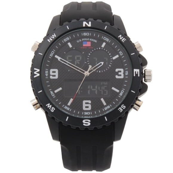 U.S Polo Assn. Men's Sport Watch with Rubber Strap