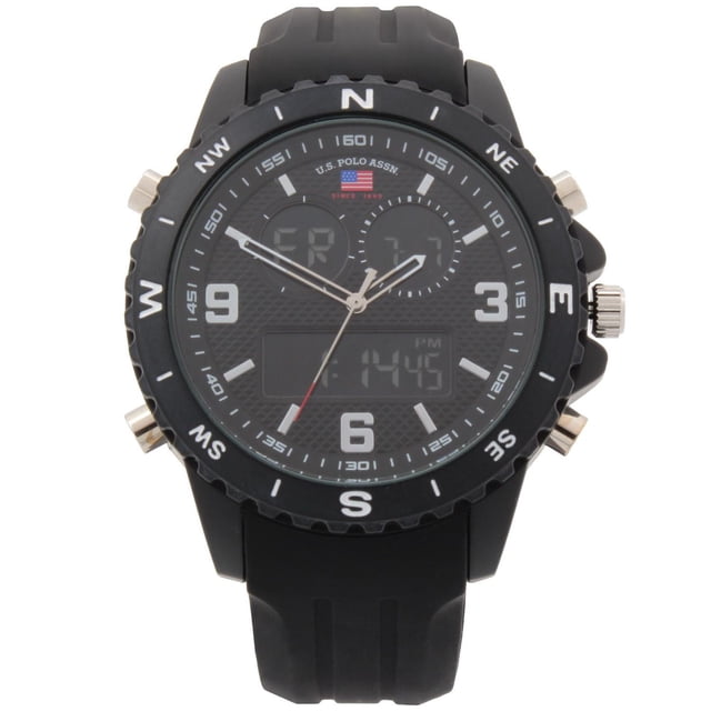 U.S Polo Assn. Men's Sport Watch with Rubber Strap