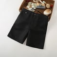 thumbnail image 2 of Toddler Boys Dress Shorts Straight Wide Leg Pants Solid Color Pull on Summer Shorts, 2 of 4