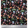 thumbnail image 2 of Soimoi Georgette Viscose Fabric Balloon & Cute Animals Kids Decor Fabric Printed Yard 42 Inch Wide, 2 of 3