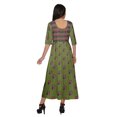 thumbnail image 4 of Moomaya Haut Indien Imprimé Robe Kurti Longue Tunique à Manches 3/4 Robes pour Femmes, 4 of 5