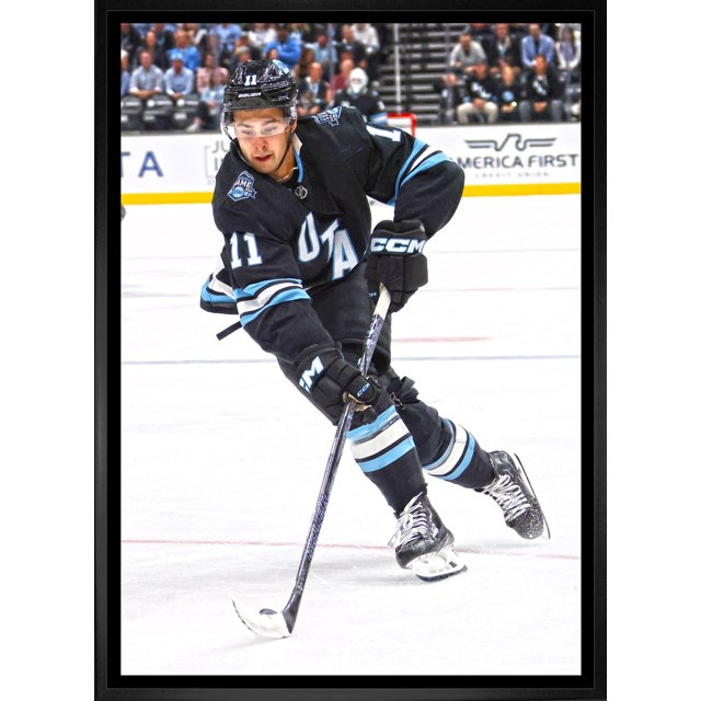 Dylan Guenther 20x29 Framed CanvasUtah Mammoth