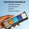 thumbnail image 3 of Hard Candy Glitteratzi, Eye Shadow Palette, Glitter Finish, Cosmic Oasis, 5 Sparkling Shades, 3 of 7