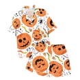 thumbnail image 1 of WEAIXIMIUNG Children's Leisure Printed Button Collar Short Sleeved Top Shorts Pajama Set 6-7 Years, 1 of 5