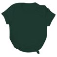 thumbnail image 4 of Pisexur Hauts d'Été pour Femmes Mode Chandail Décontracté Uni à Manches Courtes, Hauts pour Femmes Vert,G, 4 of 5