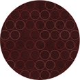 thumbnail image 1 of Ahgly Tapis Rond Lavable en Machine Intérieur Transitionnel Marron Chocolat, 3 Pieds Rond, 1 of 7