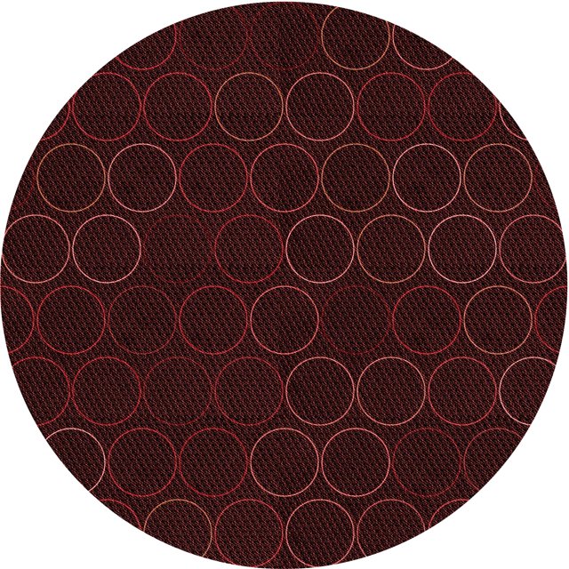Ahgly Tapis Rond Lavable en Machine Intérieur Transitionnel Marron Chocolat, 3 Pieds Rond