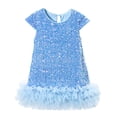 thumbnail image 1 of oqasdz Robe Fille Robe de Fête en Maille pour Filles Robe Tutu Élégante avec Appliqué à Paillettes Célébrations, 1 of 3