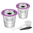thumbnail image 1 of Reusable K Cups, Stainless Steel Universal Compatibility Refillable Capsule for Keurig 1.0 2.0 Coffee Maker, Eco-Friendly Dishwasher Safe Coffee Filter (2Pack), 1 of 5