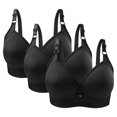 thumbnail image 2 of Bras for Women, 3PC Womans Solid Color Daily Bra Without Steel Ring Gathering Bras, 2 of 3