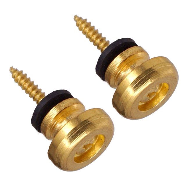 2 Pcs Guitar Strap Button Locks Secure Screw Bass Ukulele Belt Buckle Buttons