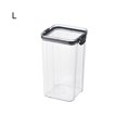 thumbnail image 3 of HEVIRGO Multifunctional Food Jars Candy Storage Cookie Jars with Lids Space Saving Clear Food Containers with Lids Suitable for Refrigerator Kitchen, L(44 oz), 3 of 10