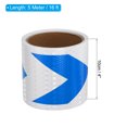 thumbnail image 2 of Unique Bargains Reflective Tape, 4' x 16 FT Arrow Waterproof Adhesive Safety Tape, White Blue, 2 of 6
