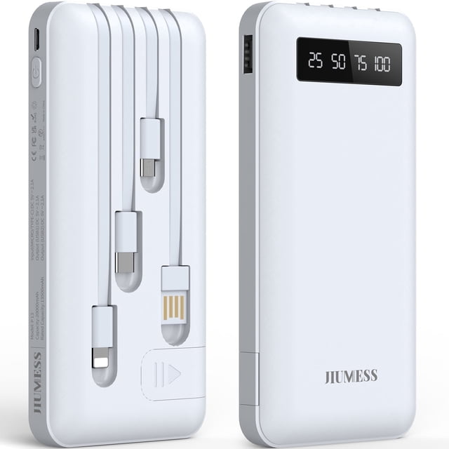 20000mAh Power Bank Portable Charger with Cables Compatible for iPhone ...
