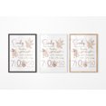 thumbnail image 2 of Framed Print, Floral Birth Stat, Baby Gift, Gift for new parents, 2 of 3