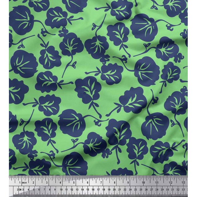 Soimoi Poly Georgette Fabric Artistic Floral Print Fabric by the Yard 42 Inch Wide