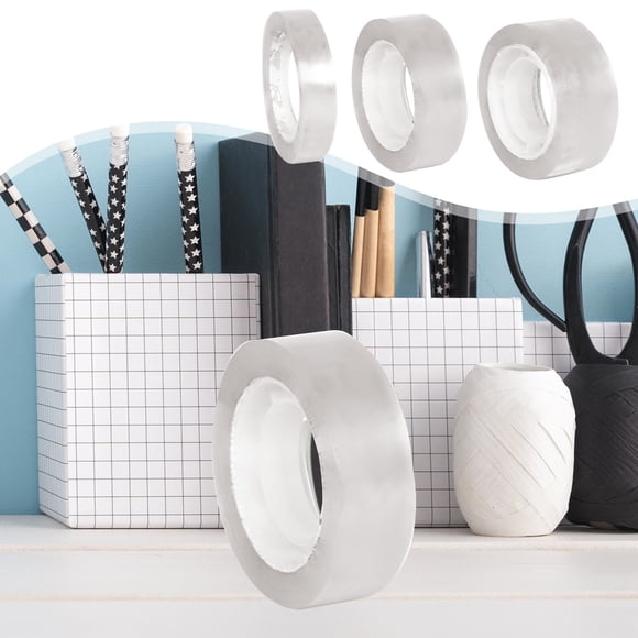 Bowayaoa Clear Transparent Sealing Tape, Strong Adhesive Office & School Packing Tape, Small Tape for Envelopes, Box Sealing, and Craft Projects