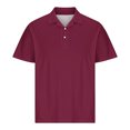 thumbnail image 4 of cfhntfmh Mens Muscle Shirts Short Sleeve Slim Fit Golf Casual Collared Tops Solid Color Workout T Shirts for Summer, 4 of 6