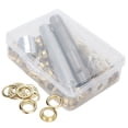thumbnail image 4 of Brass Grommet, 8mm Eyelet Grommet Rustproof 100 Sets With Hole Punch Setting Tool Storage Box For Tents Gold,Silver,Copper Color,Gray, 4 of 8