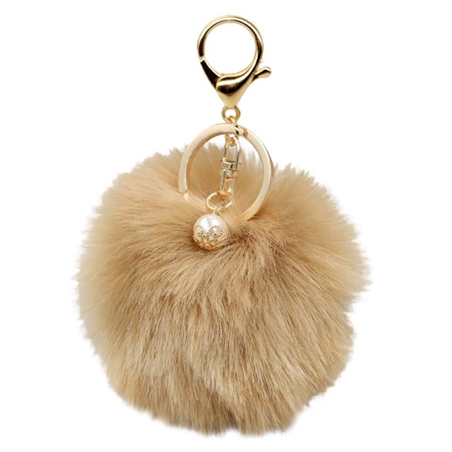 Bangcool Key Chain Fashion Creative Pom Pom Handbag Pendant Purse Charm Cell Phone Charm