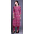thumbnail image 4 of Bimba Robes Longues Droites pour Femmes Imprimées Manches 3/4 Vêtements Indiens, 4 of 6