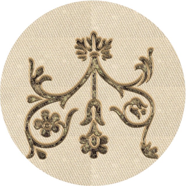 Ahgly Company Tapis d'Intérieur Ronds Transitionnels Lavables à la Machine, Brun Pérou, 3 Pieds Rond
