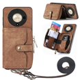 thumbnail image 1 of Crossbody Phone Case Wallet with Detachable Strap for Honor X9B Shockproof Cover Brown, 1 of 5