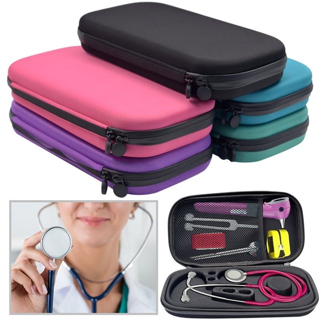Leadingstar Portable Stethoscope Storage Box Carry Travel Case Bag Hard Drive Pen Medical Organizer