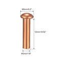 thumbnail image 2 of Unique Bargains 50Pcs 1/8inch x 15/32inch Round Head Copper Solid Rivets Fasteners, 2 of 3