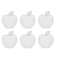 thumbnail image 1 of Shisuyan Plat à Trempette Blanc 6 Pcs 8.7x6.9 Po en Forme de Pomme, 1 of 8