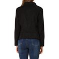 thumbnail image 3 of INSPIRE CHIC Veste Blazer en Faux Suède pour Femmes, Col, Manches Longues, devant Ouvert, m Noir, 3 of 7